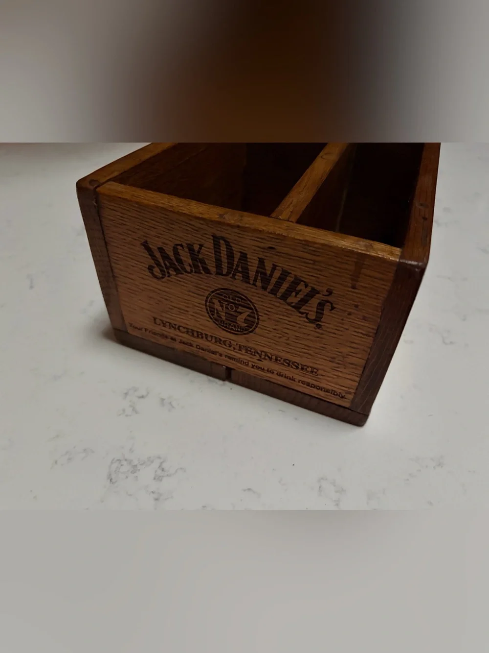 Jack Daniel's Brown Oak / Wood Logo Caddy